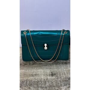 Bvlgari Green Serpenti Med Bag